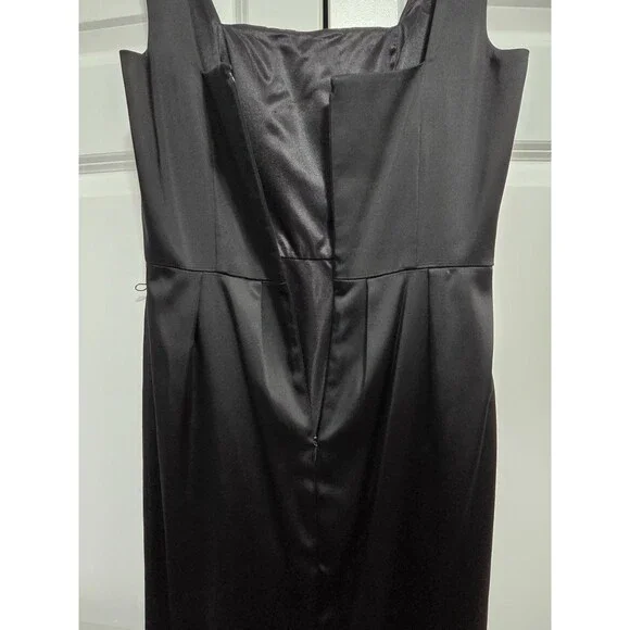 White House Black Market Little Black Dress Size 6 Belted Cocktail Party Wedding - Picture 4 of 15